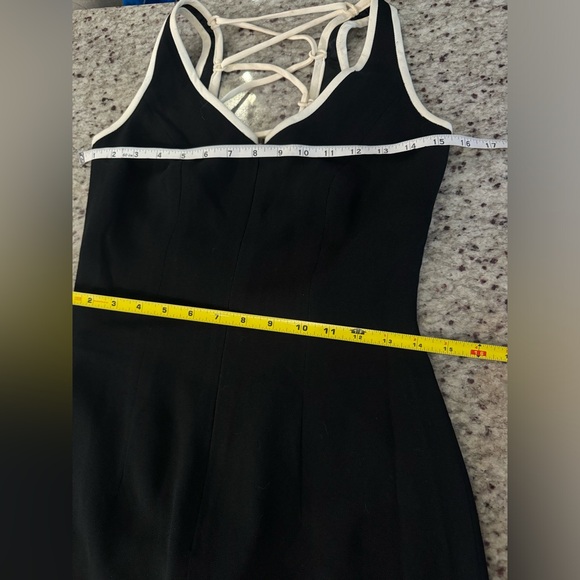 Henri Ho Vintage Luxury Contrast Cut out Lace Black dress made in Korea - Picture 5 of 13